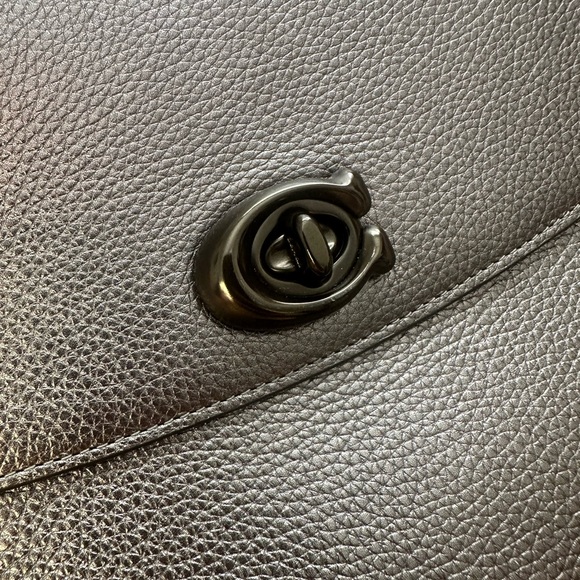 Coach Cassie Pewter Crossbody Bag with Turnlock Closure - Picture 4 of 17